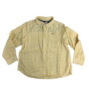 Nanos Sz 4 Yellow Gingham Popover Shirt